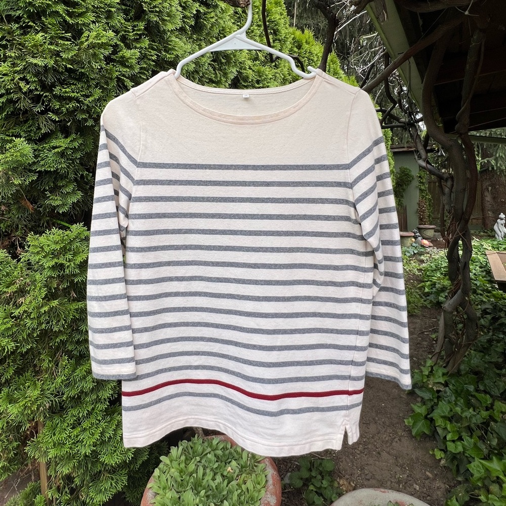 Coastal Grandma Ivory Stripped Shirt